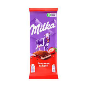 Šokolaad MILKA maasika kreemiga 90g