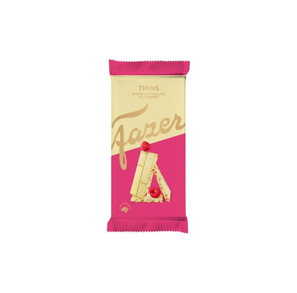 KARL FAZER Thins valge šokolaad vaarikaga, 95 g