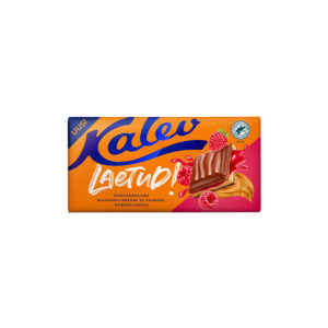 Kalev Laetud! piimašokolaad maapähklikreemi ja vaarikamarmelaadiga 145g