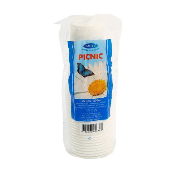 Topsid ühekordsed 200ml, SMILE, 25 tk
