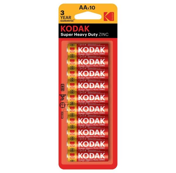 Patareid AA süsinik-tsink, KODAK, 10 tk